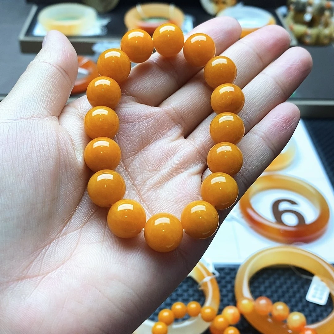 石英质玉（黄龙玉）未镶嵌手镯