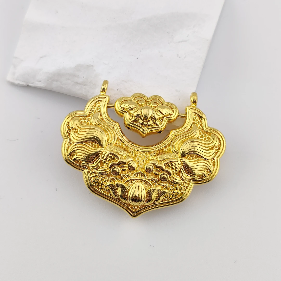 吊坠足银 锦鲤锁吊坠吊牌