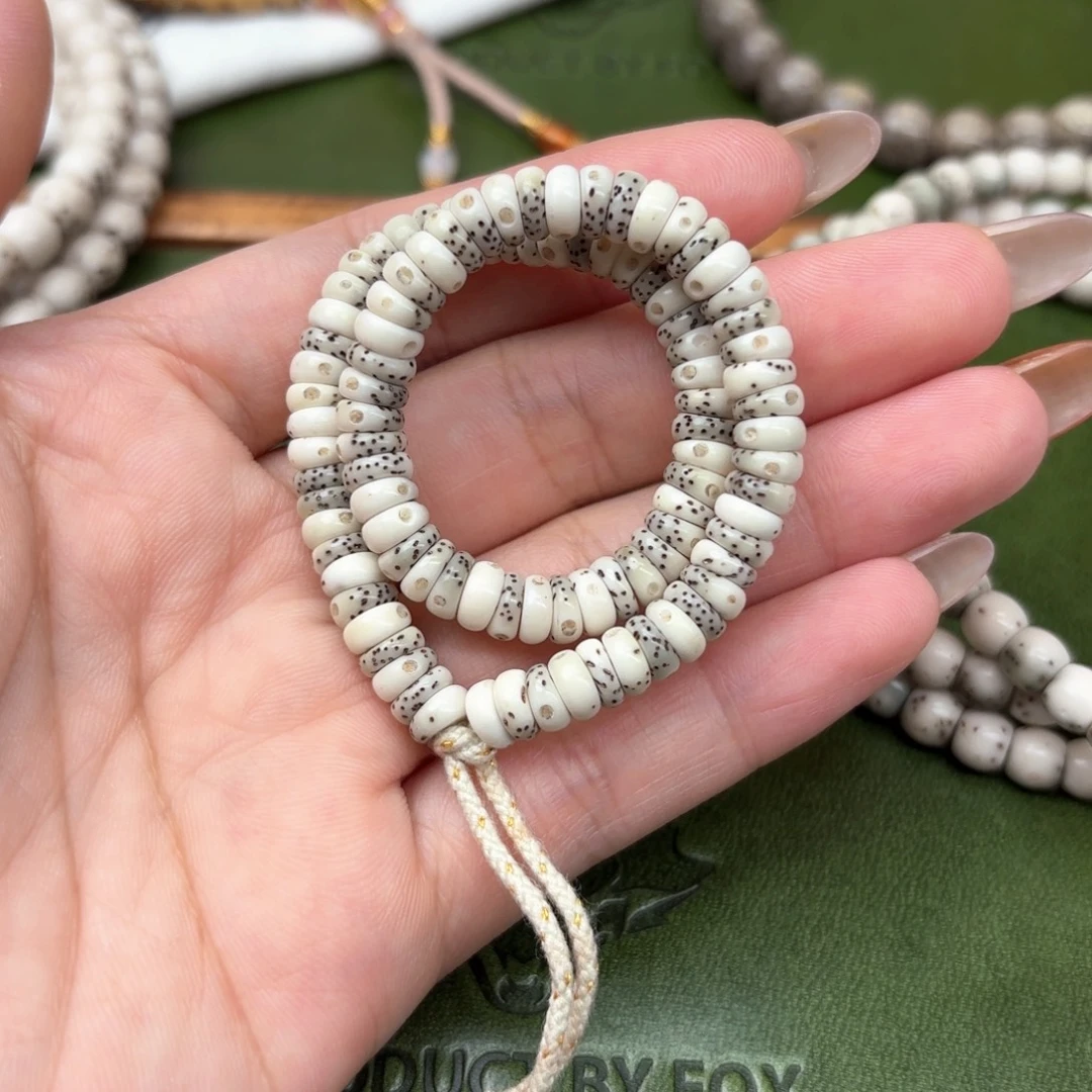 星月菩提手串6mm泥鳅背❗️正月大留白❗️石玉料❗️