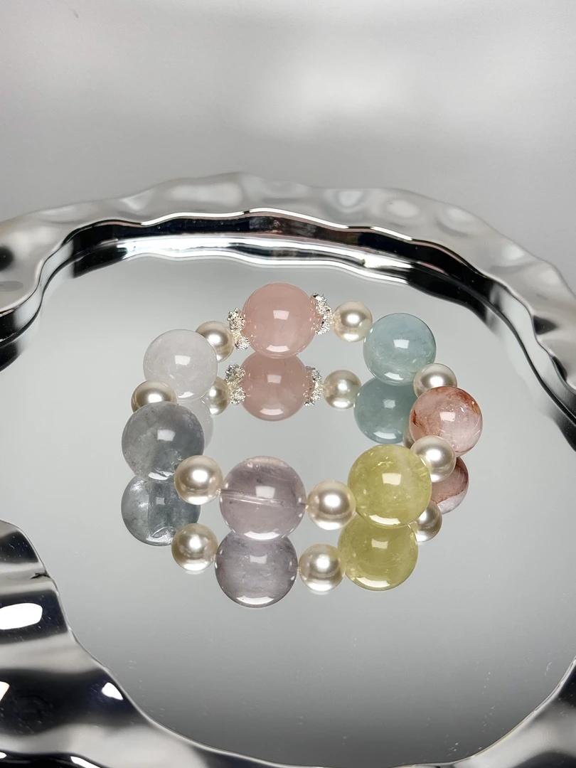 【壹些手作】A51 水晶手串 合金配件未镶嵌 多样性发其一 颜色微差