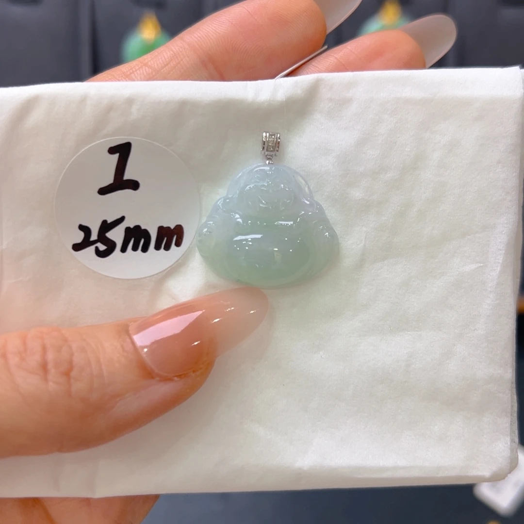 吊坠(不含链)18K金镶嵌翡翠