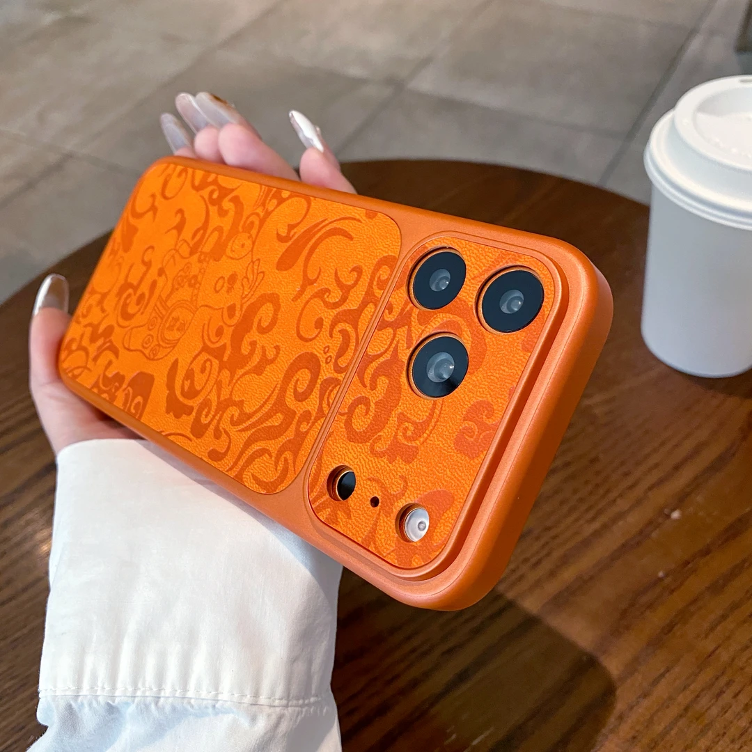 适用苹果17/16/15/14/13手机壳马上有钱皮纹全包防摔新年款保护套