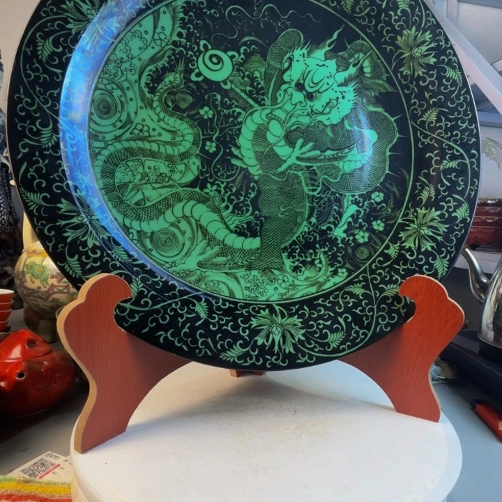 玉***云瓷片瓷器摆件漏漏漏
