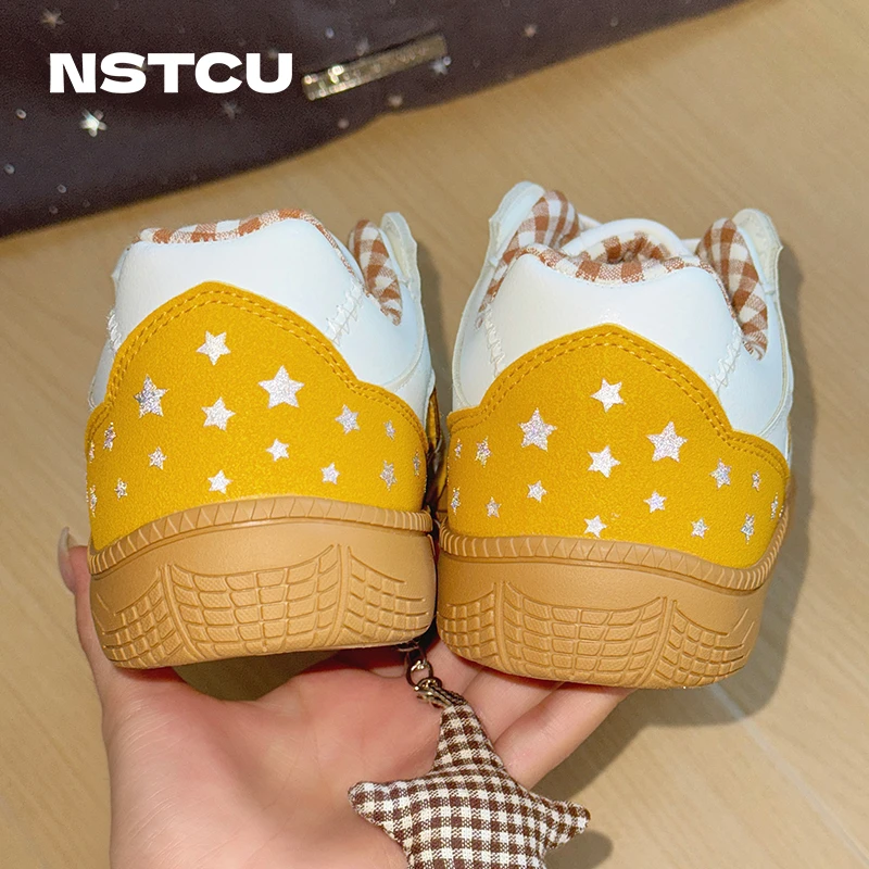 NSTCU·【黄星星】2025秋冬休闲设计板鞋百搭增高原创板鞋德训鞋女