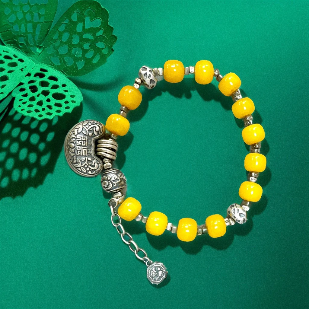 F2378蜜蜡手链孤品、