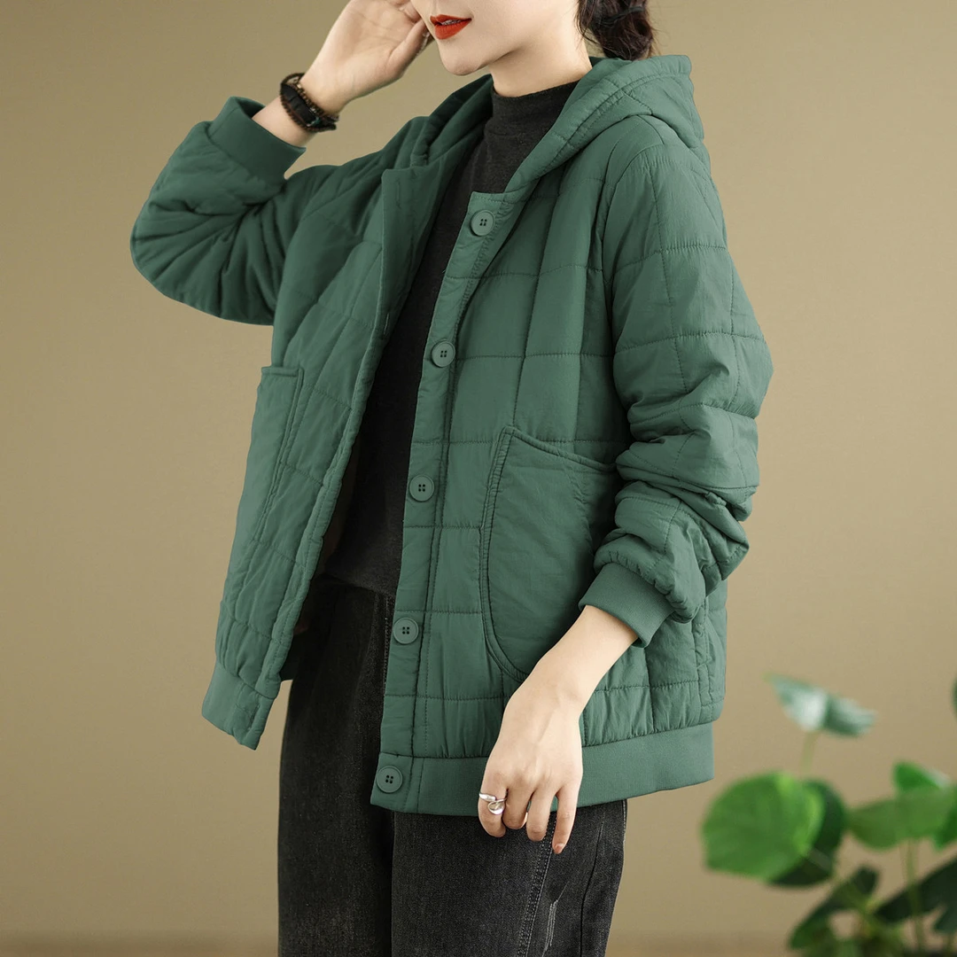 中老年妈妈棉衣棉服连帽外套女冬季新款休闲洋气大码保暖夹克上衣