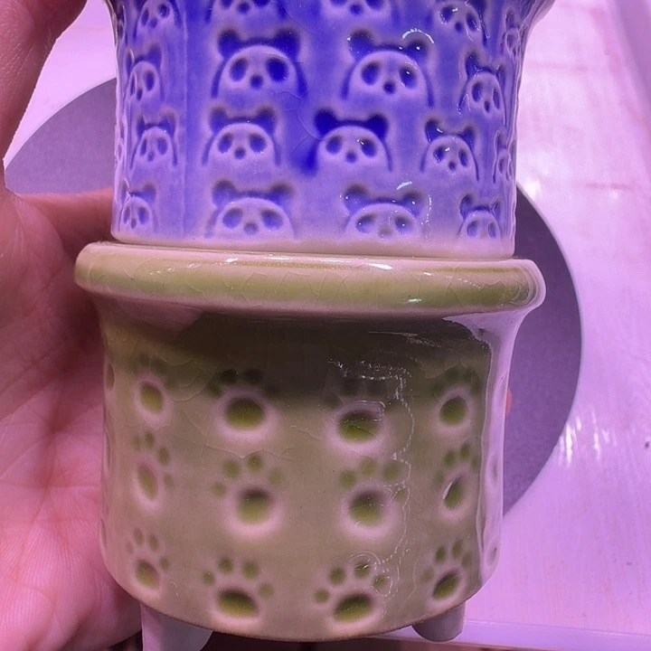 盆41，印章花纹小盆2个，闲置处理不介意的拍！