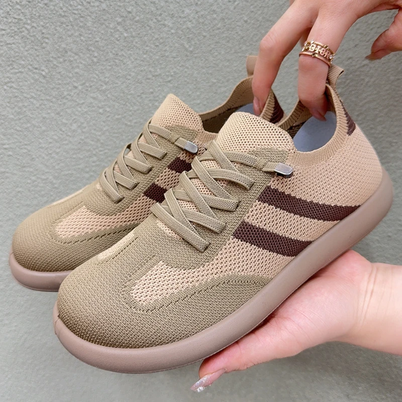 厚底德训鞋女2025新款百搭时尚休闲鞋爆款阿甘鞋轻便飞织透气单鞋