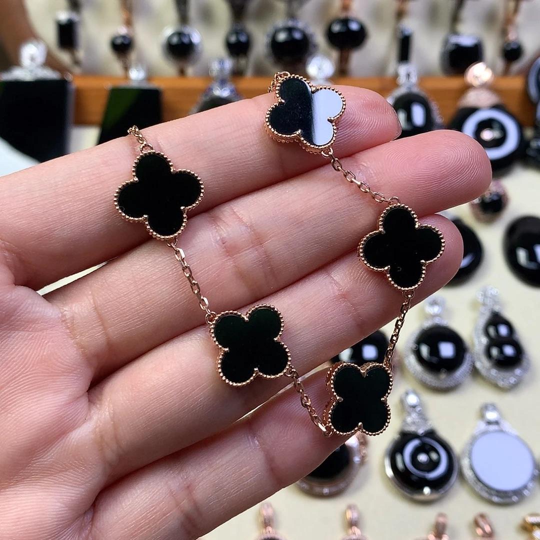 翡翠18K金镶嵌手链