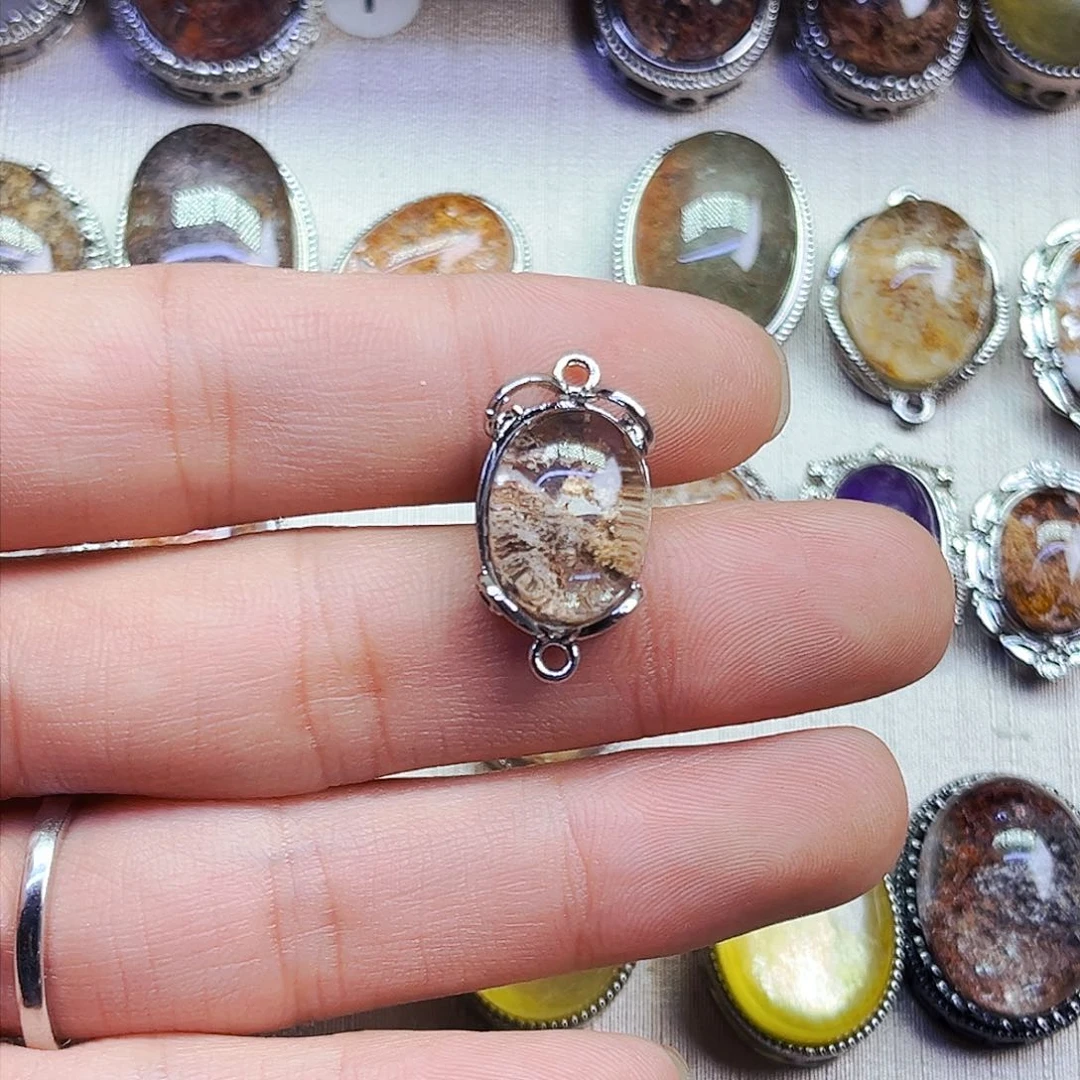 水晶戒指银S800镀金镶嵌要****羊