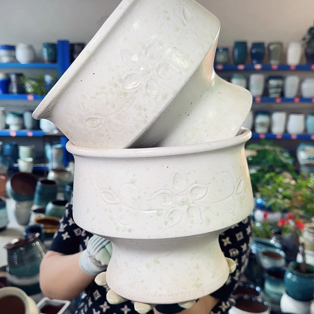 紫砂花盆高17口21