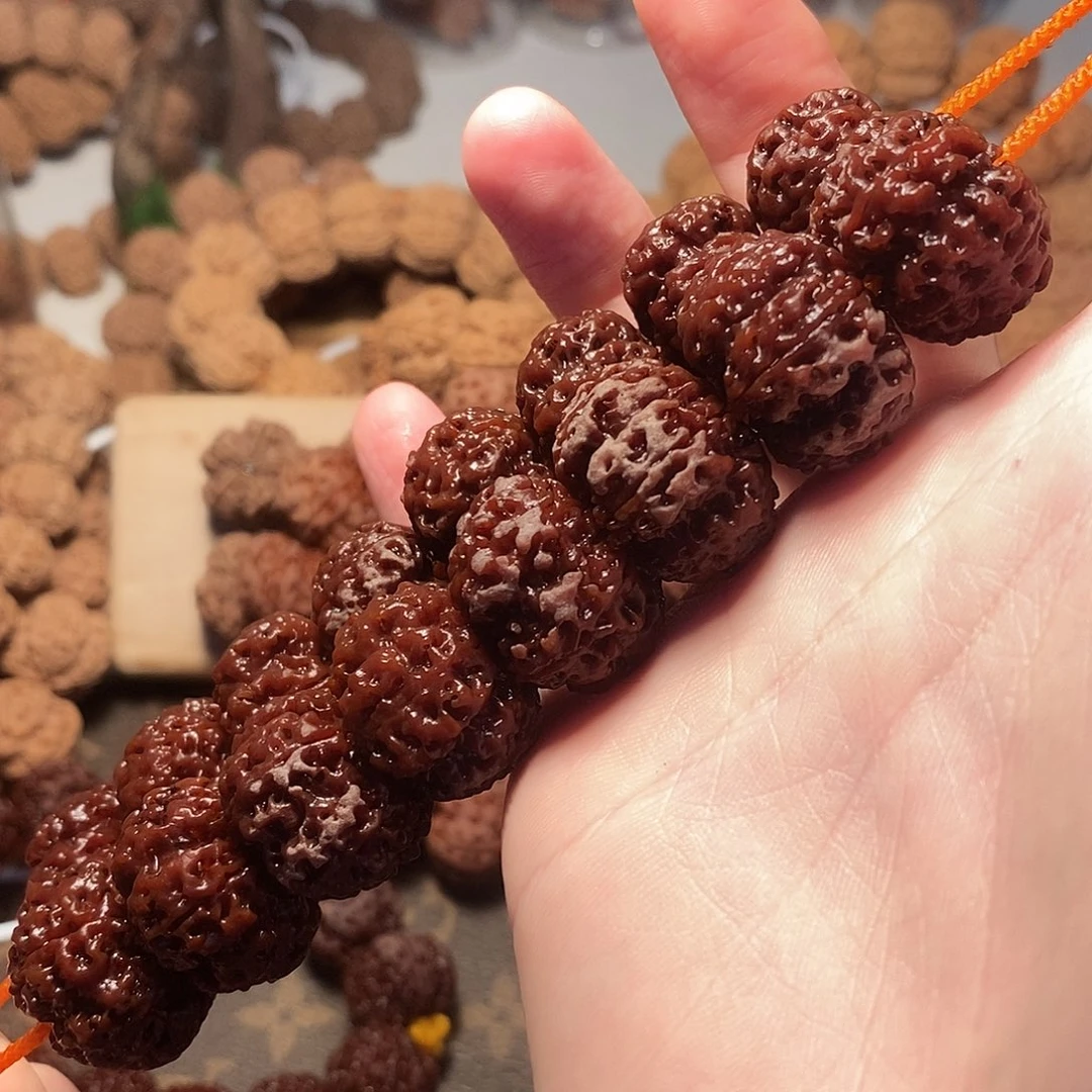 金刚菩提手串22飞碟纽扣梅花超头