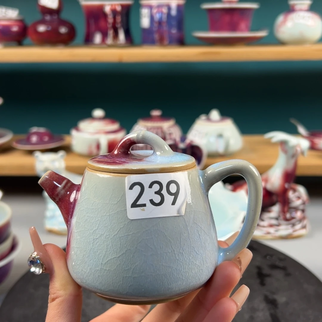 瓷片锋微瑕壶玉石釉