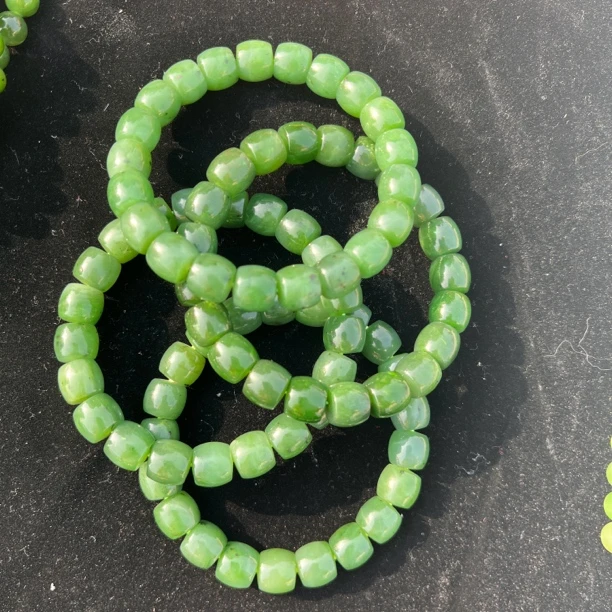 和田玉碧玉手串直切拍一发一多样性发货