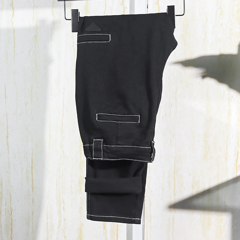 男士秋冬舒适弹力黑色牛仔裤4175