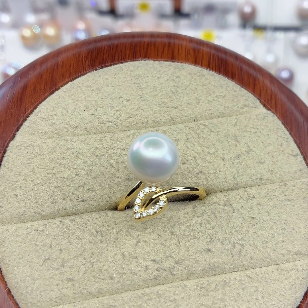 淡水珍珠合金戒指