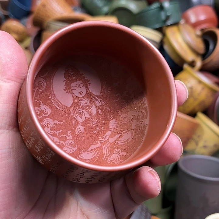 紫砂茶杯全手工紫砂主人杯