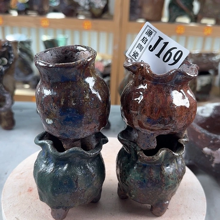 紫砂花盆景德镇陶瓷多肉花盆169