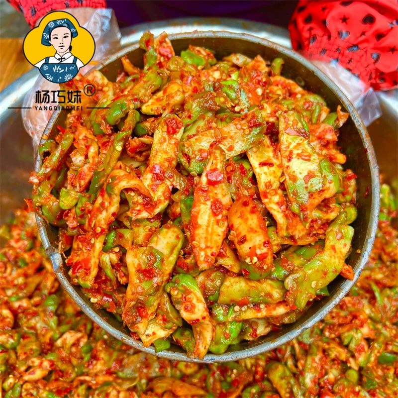 杨巧妹脆辣青菜片咸辣脆青菜罐装辣椒酱腌菜美食下饭菜即食调味品