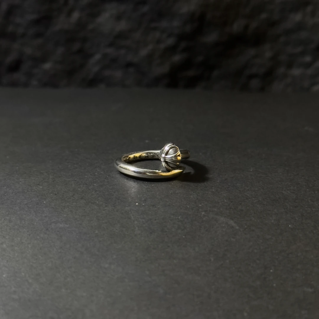 925银戒指 TANDl百搭钉子戒指指环首饰复古银色小众925银vintage