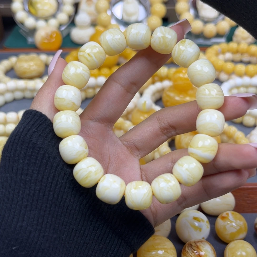 琥珀未镶嵌手串13+
