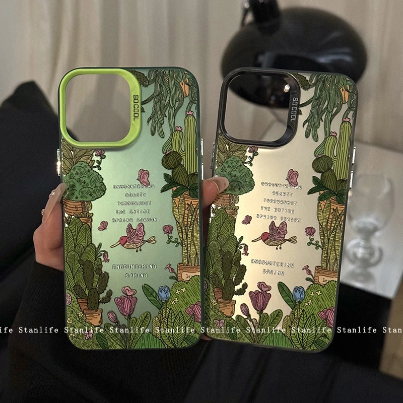 盆栽植物适用小米15ultra手机壳红米k80/70/60至尊note14保护套