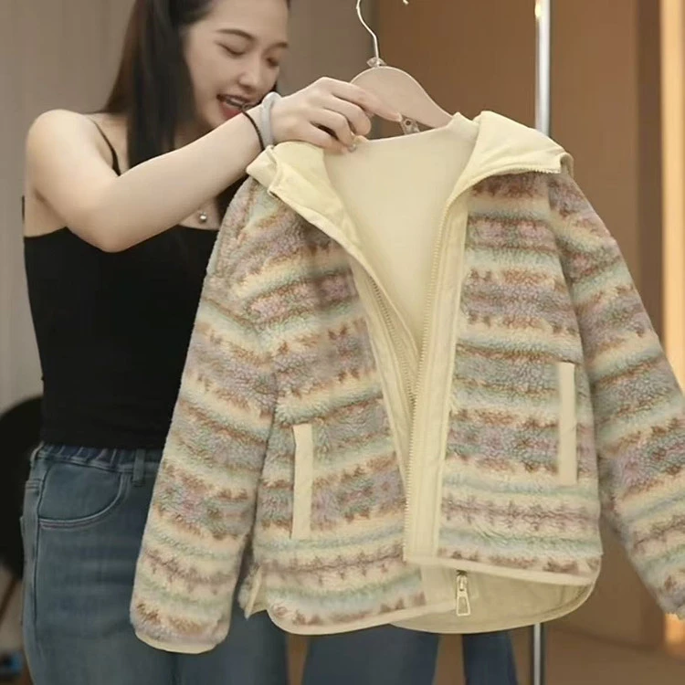 女童新款洋气百搭棉服外套加厚上衣时尚休闲秋冬拼接夹克童装复古