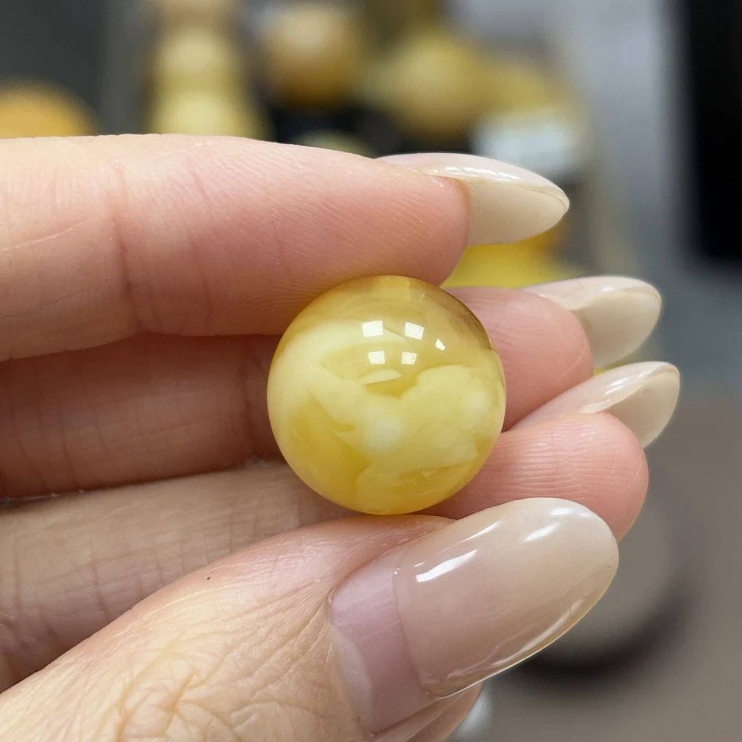 15.0mm ·2-小妖珠宝天然原矿琥珀蜜蜡