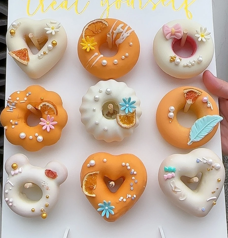 甜甜圈巧克力配件彩色羽毛手工迷你蝴蝶结慕斯杯甜品配件可食用