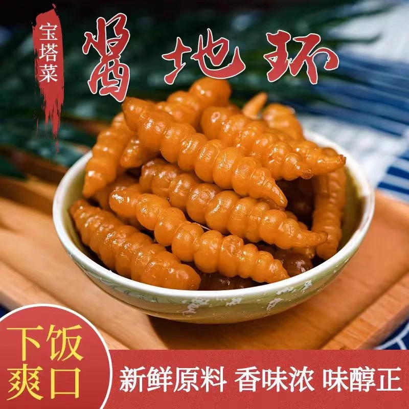 酱地环酱菜螺丝菜宝塔菜农家腌制咸菜脆爽玉环腌制咸菜榨菜下饭菜