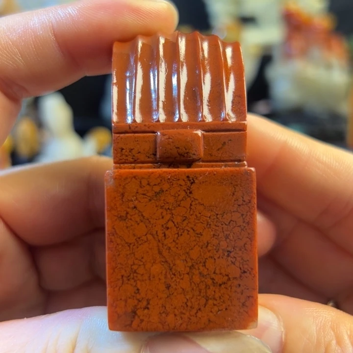 寿山石直播间福利印章雕刻官帽《加官晋爵》