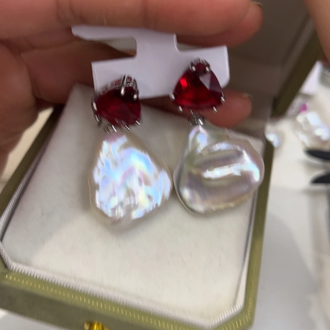 耳饰合金淡水珍珠