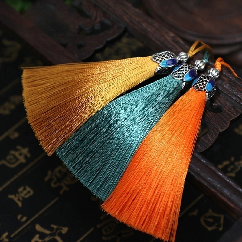 景泰蓝中国结流苏合金粉色穗子吊穗金色红色流苏车挂挂件吊坠灯笼