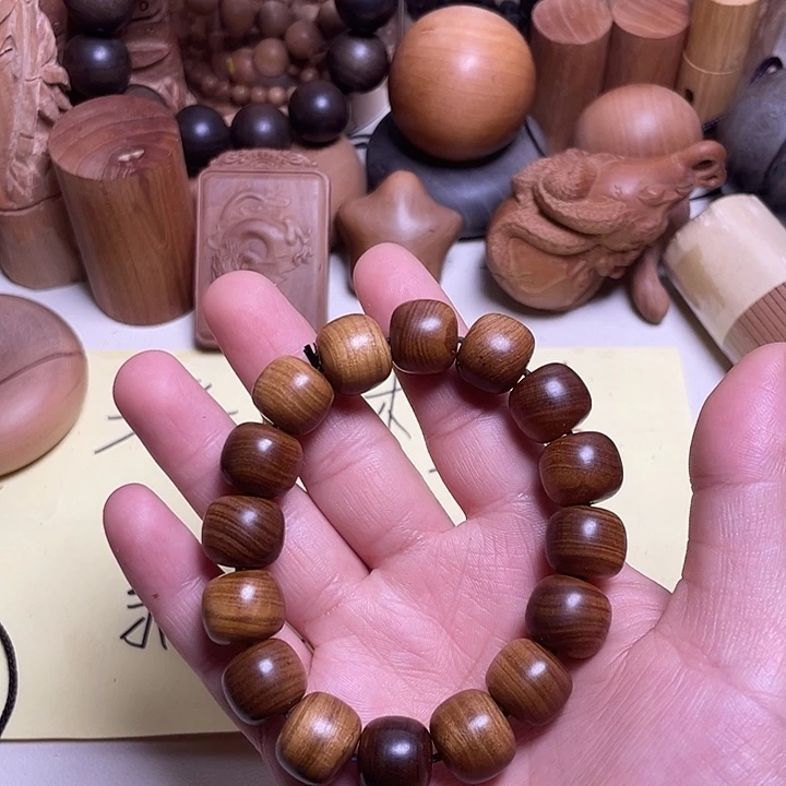 檀香木手串/手链老山檀香13/14黑肉满纹沉