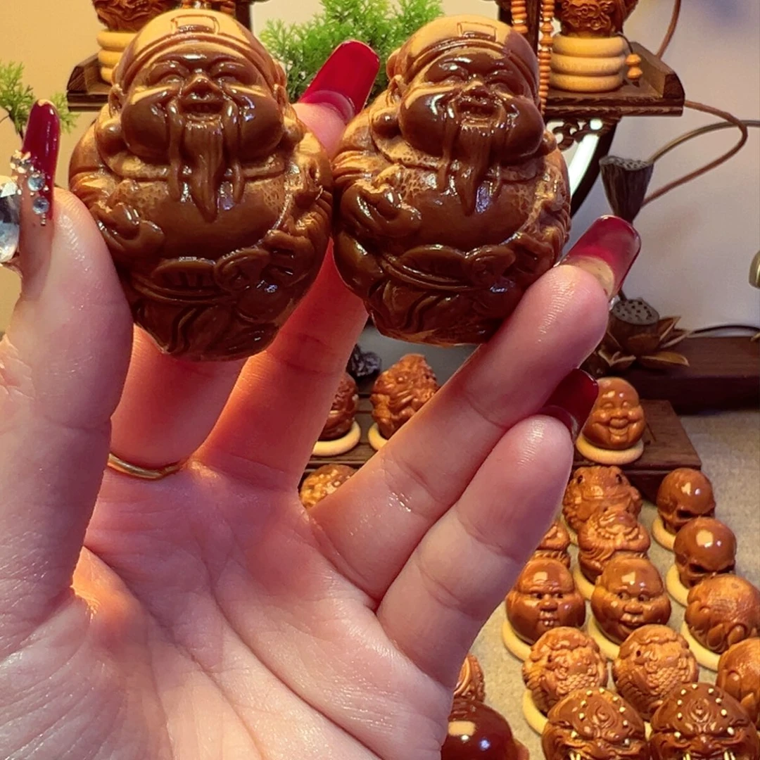 橄榄核手串/手链颜***馆财神一对