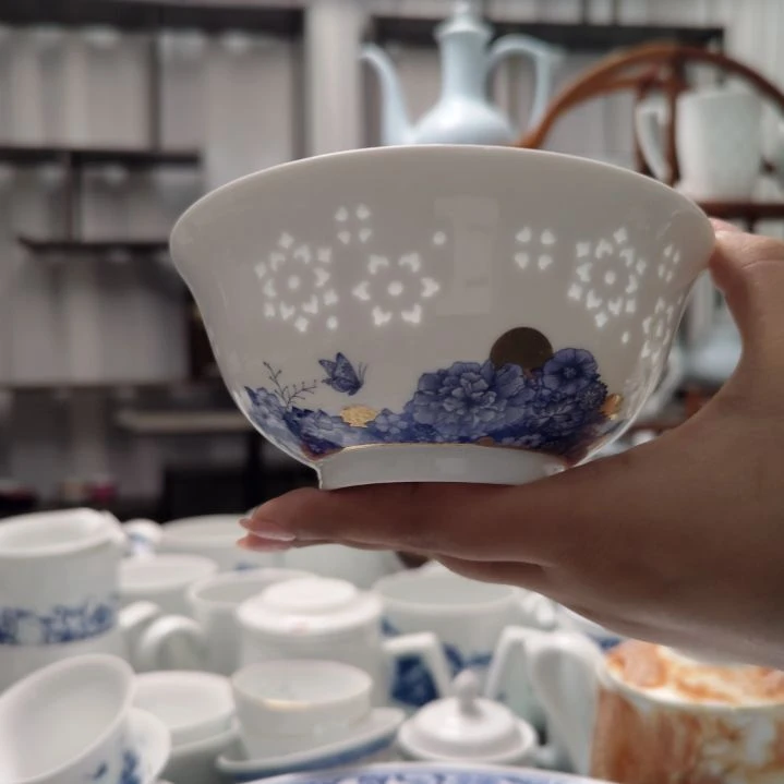 瓷花蔓5寸饭碗一个