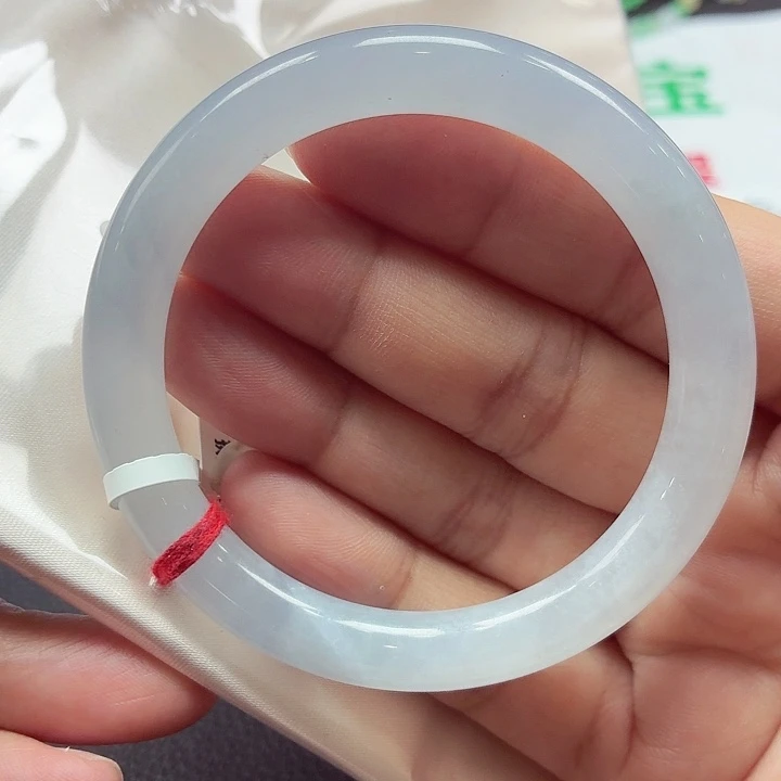 翡翠未镶嵌手镯天然缅甸A货翡翠（冰紫圆条）