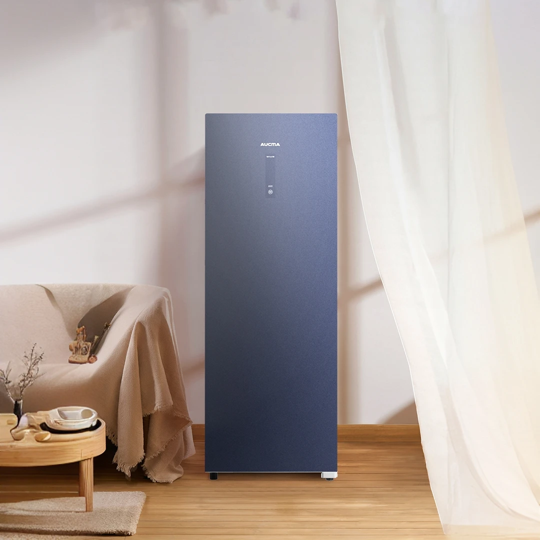 澳柯玛236升立式冷柜彩晶玻璃风冷无霜家用变频冰柜BD-236WSPG