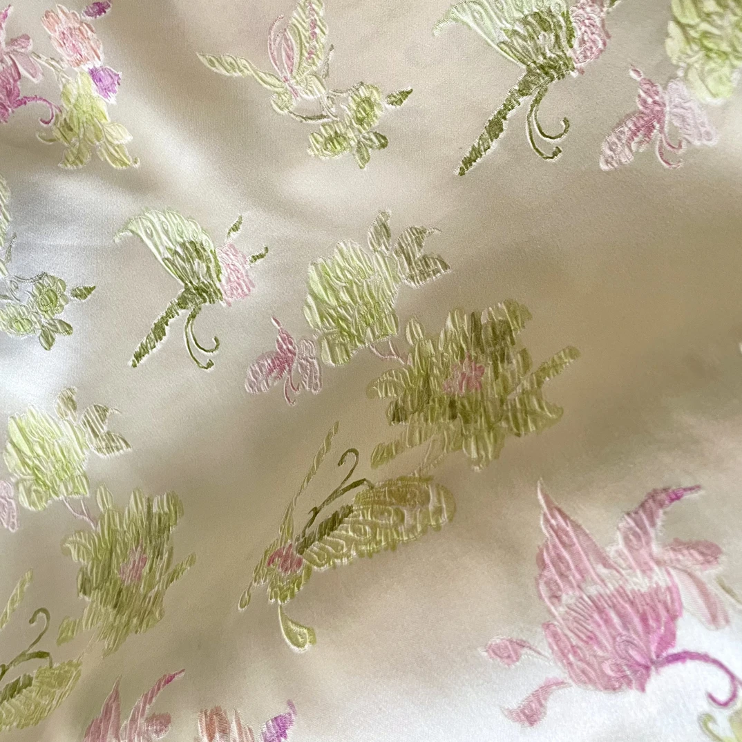 温婉家｜真丝冠乐皱明星同款外套面料半米价位不支持7天无理由退换