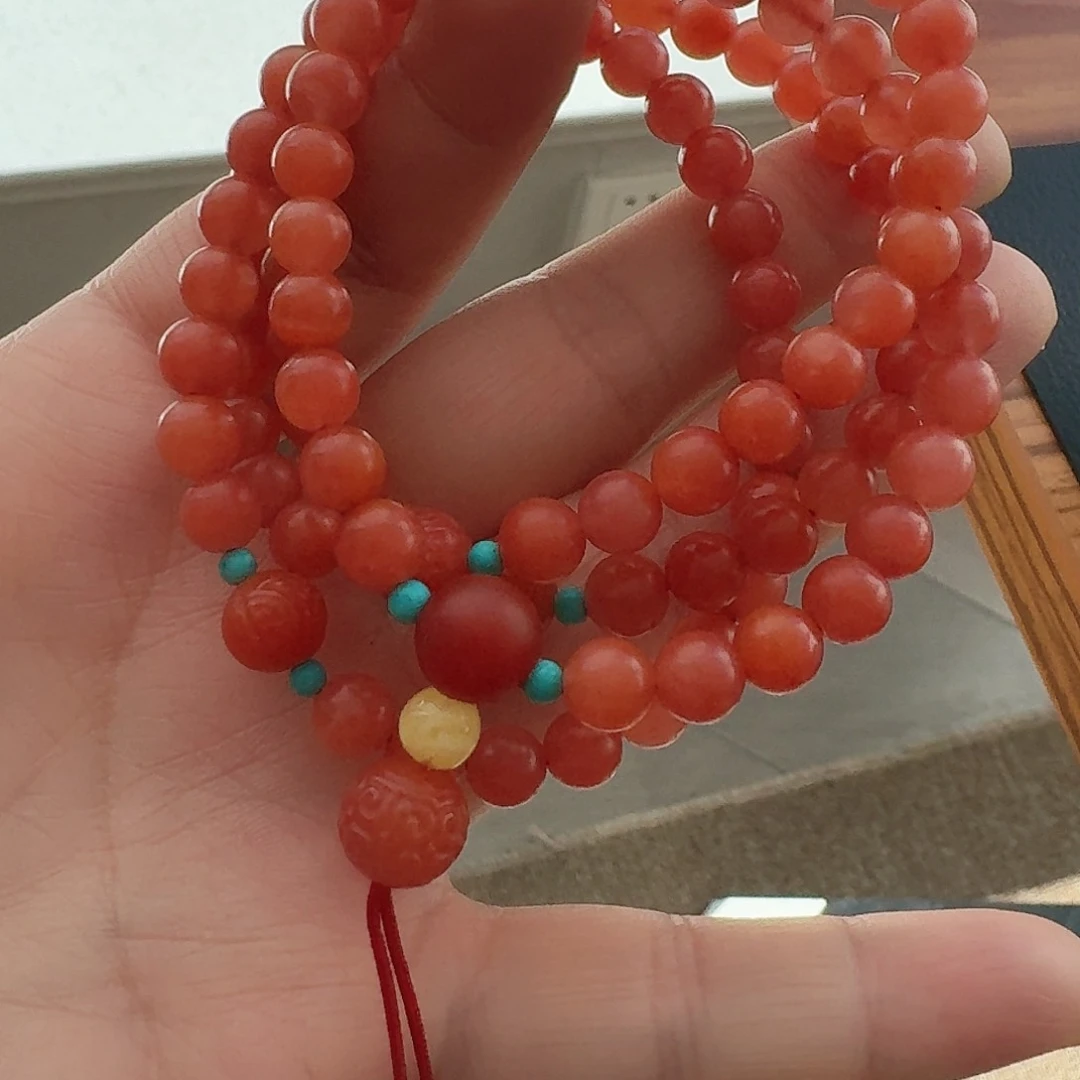 南红玛瑙W手串未镶嵌