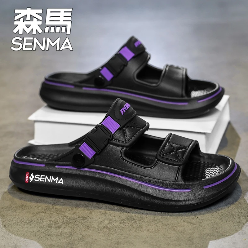 SENMA/森马厚底凉鞋夏季软底运动男士两穿防滑拖鞋户外沙滩鞋