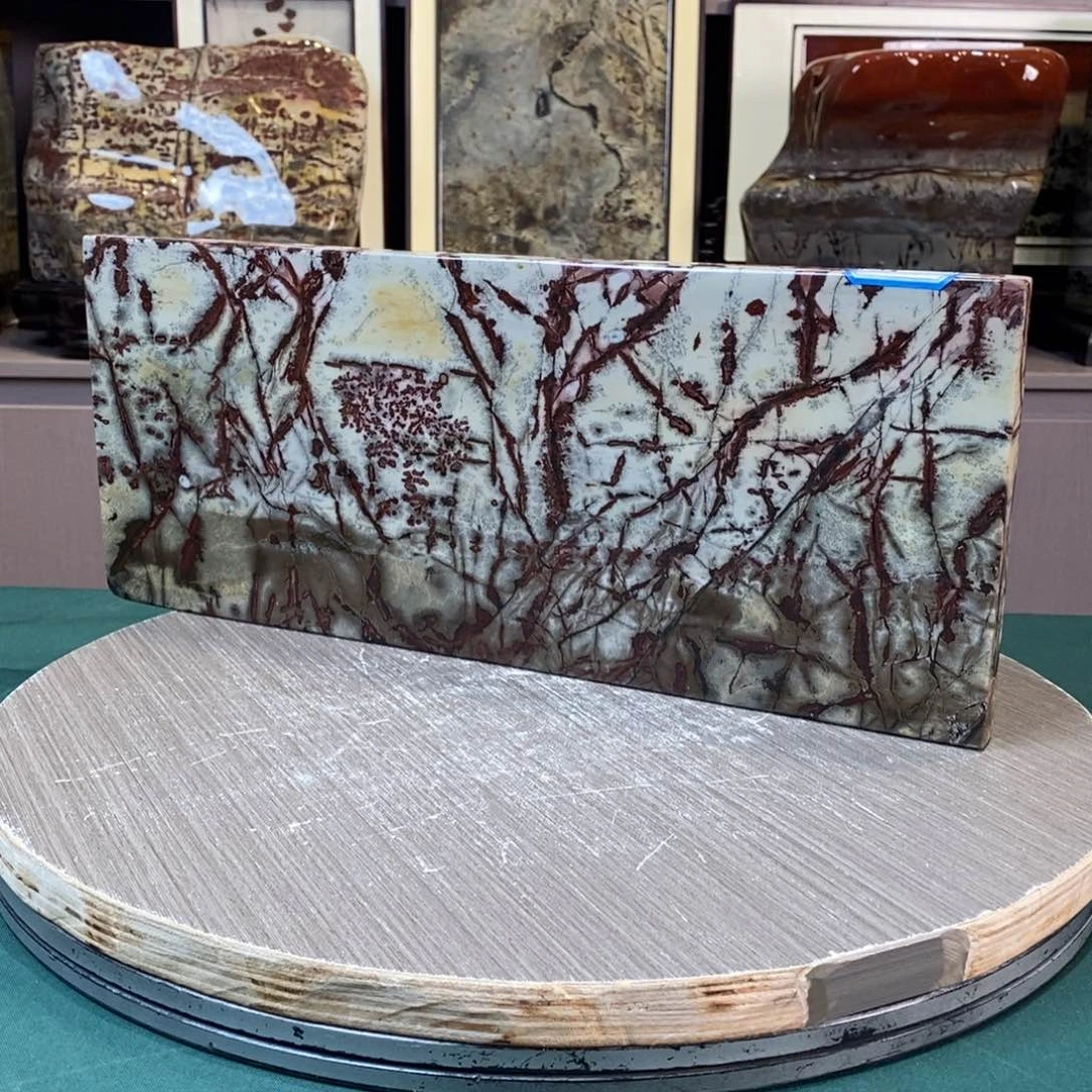 石材广西国画石草花石