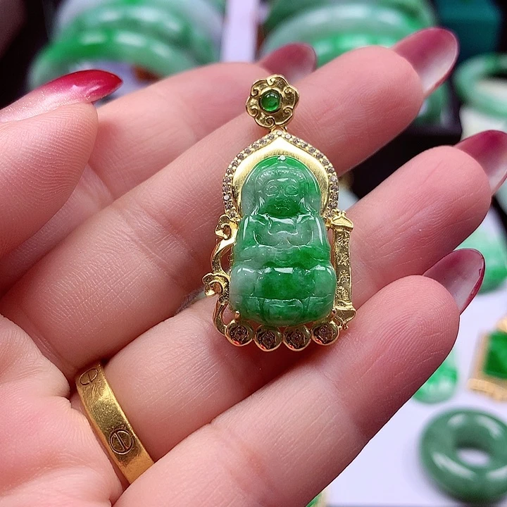 颈饰银S925镶嵌翡翠翡翠