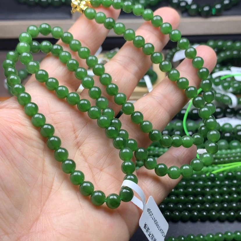 【闪购商品】颈饰未镶嵌和田玉（碧玉）冰辣6m m