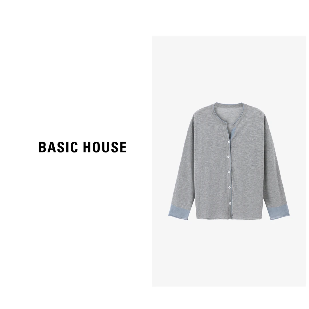【芋总专属】Basic House/百家好慵懒风休闲开衫针织衫-B0624E5A112