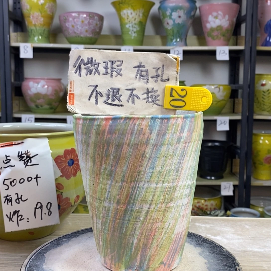 景德镇手工手绘陶瓷花盆