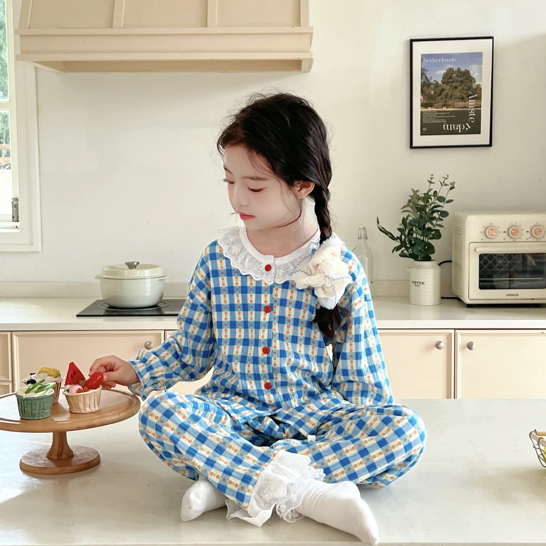 【亲子款】棉纱升级款抗皱高弹亲子装夏季新款儿童居家外穿套装