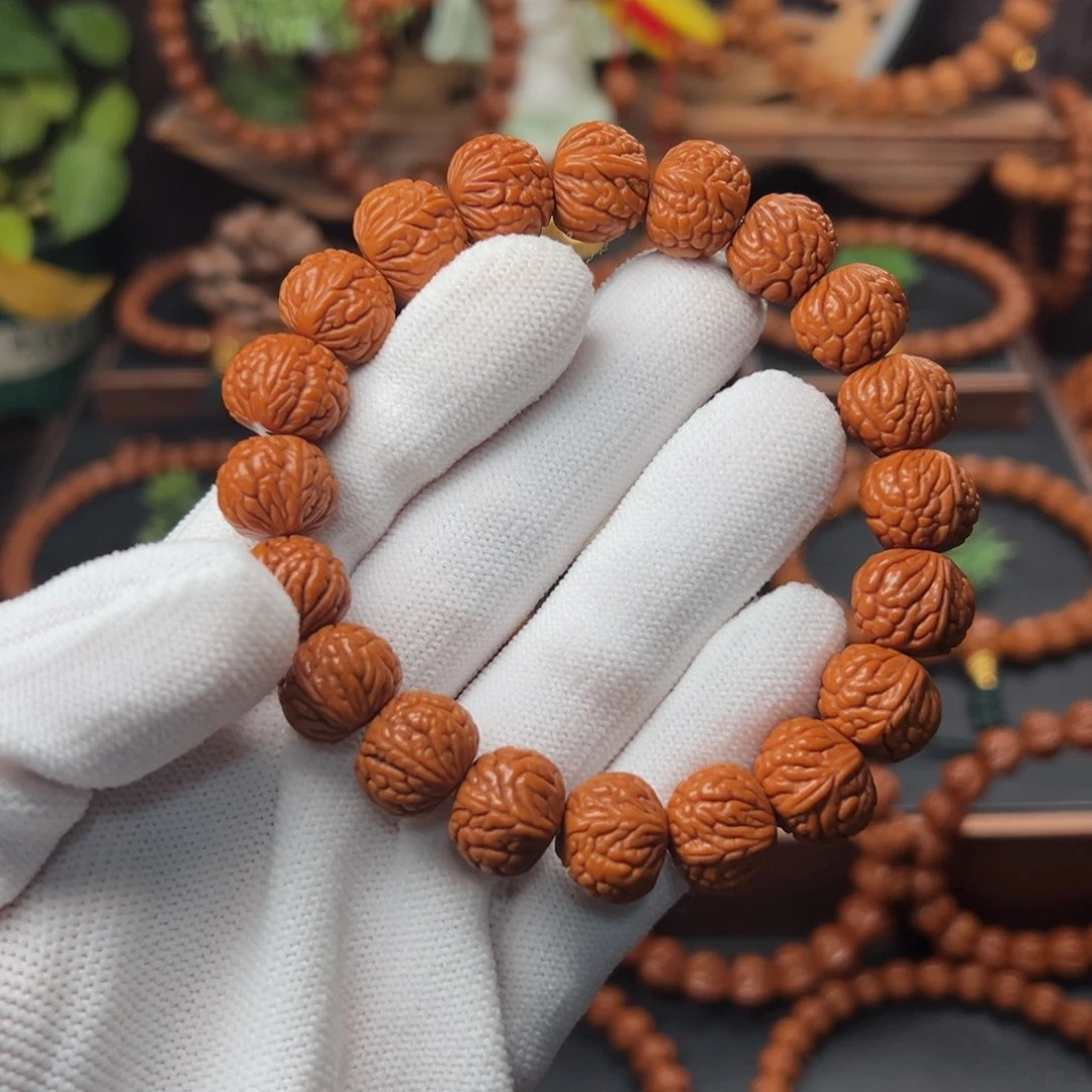 吊坠桃核1.4红皮荔枝手串