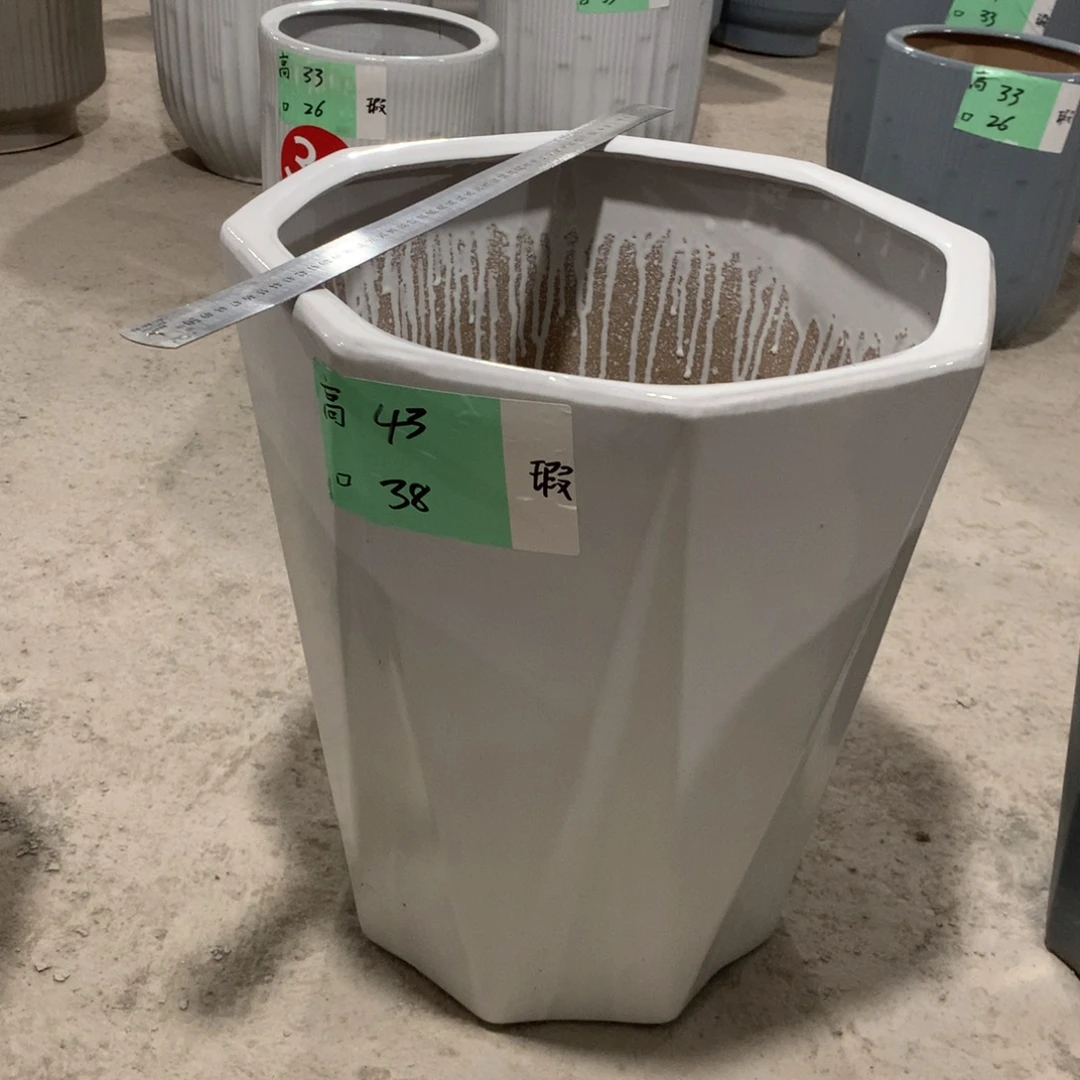 微瑕高温陶瓷花盆