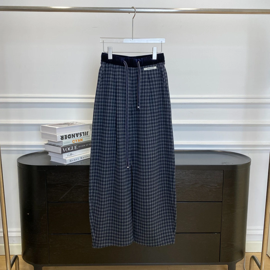 MIMBLANCHE 细方格子裤25年春夏M1925PT040——1380